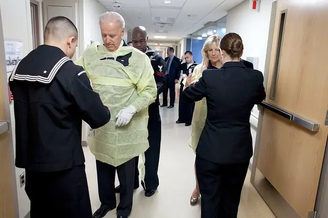 Vice President Biden prepares to shake Paul Ryan's hand.